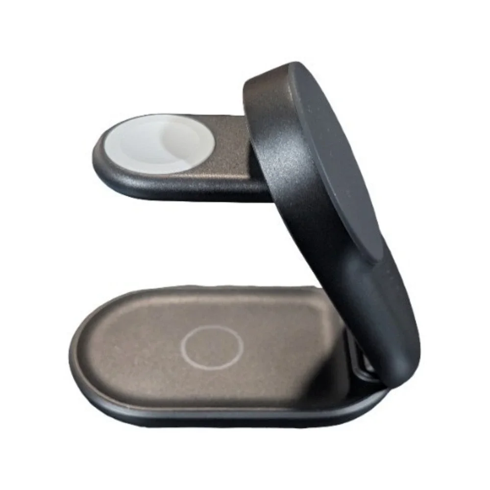 P5U Belkin 3-in-1 Foldable Magnetic Charging Stand 25W Qi2 MagSafe iPhone Black
